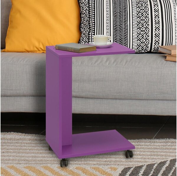 Adore Furniture Odkládací stolek 65x35 cm fialová AD0142