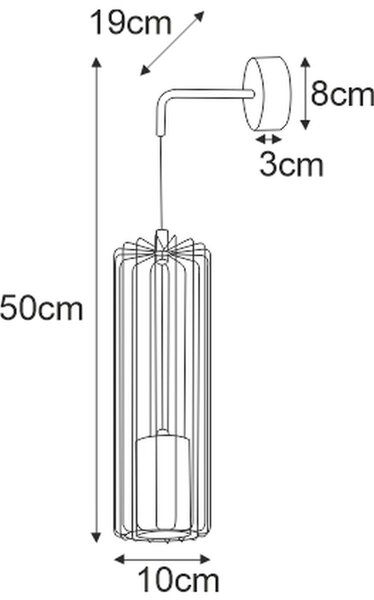 Kaja Falcon nástěnné svítidlo 1x10 W černá K-4934