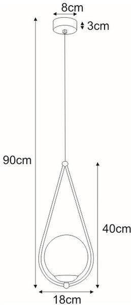 Kaja Neve Black závěsné svítidlo 1x40 W černá K-4770