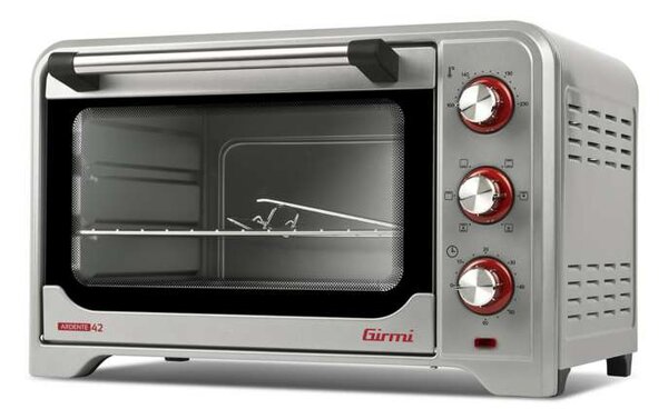 Horkovzdušná trouba Girmi FE4206 – 42 l, 2000 W, šedo-červená