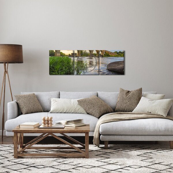 Obraz - Richmondský železniční most (s hodinami) (90x30 cm)