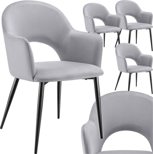 Tectake® Sachel křeslo v sametovém vzhledu, čalouněné 57 x 61,5 x 87,5 cm