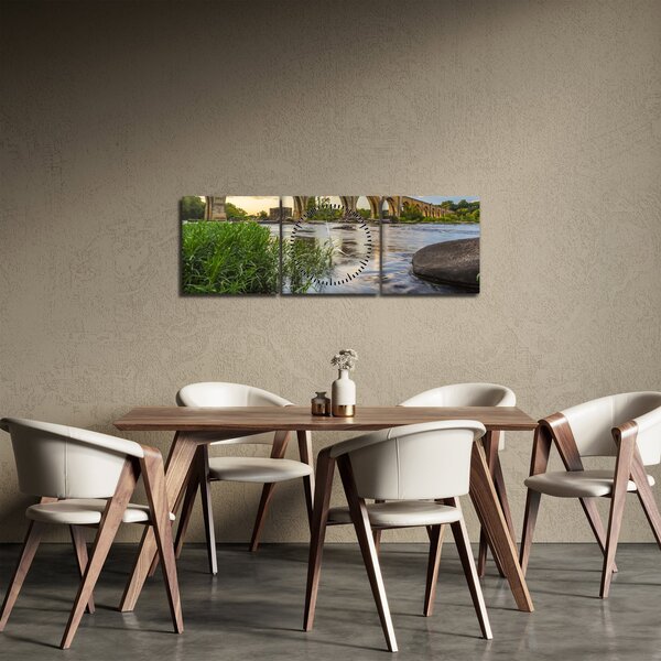 Obraz - Richmondský železniční most (s hodinami) (90x30 cm)
