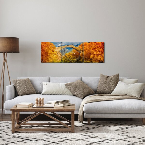 Obraz - Konitsa most (s hodinami) (90x30 cm)