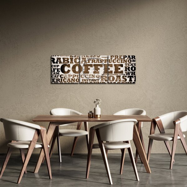 Obraz - Coffee (s hodinami) (90x30 cm)