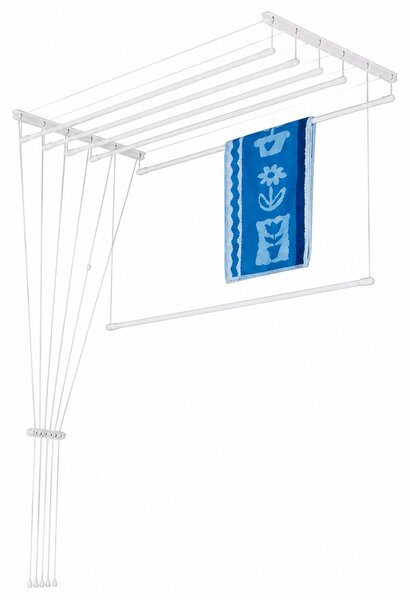 Stropní sušák na prádlo Ideal 6 tyčí 150 cm - Bílá, 150 cm