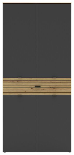 BOTNÍK, barvy grafitu, dub artisan, 90/196/41 cm Voleo - Online Only šatny & botníky, Online Only