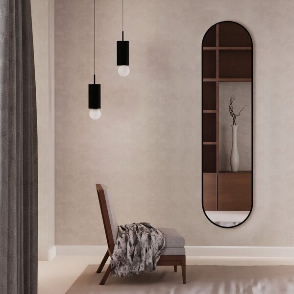 Baltica Design Tiny Border Pastille zrcadlo 40x155 cm oválný černá 5904107905730