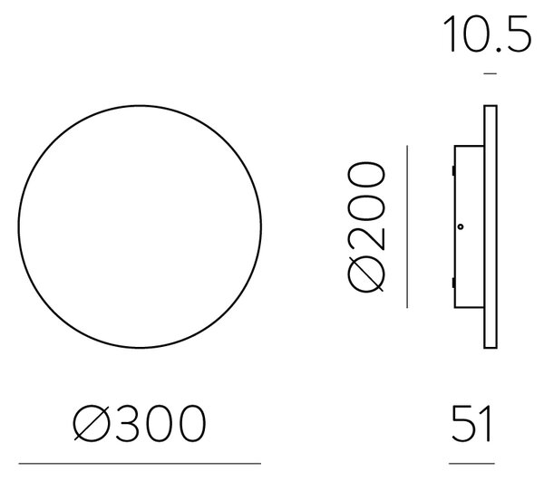 ACB Iluminacion Venkovní nástěnné svítidlo COMBO, ⌀ 30 cm, 11W, CRI90, IP65, CCT switch 2700-3000K Barva: Zlatá, Stmívání, řízení: TRIAC
