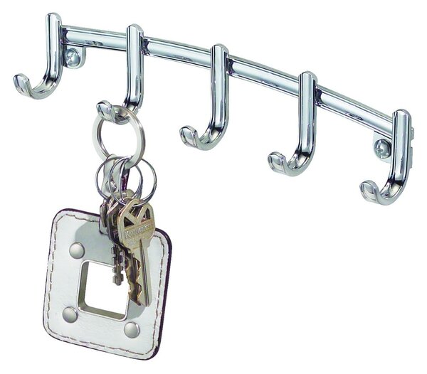 Kovový věšák na klíče iDesign York Lyra, 21,5 x 4,6 cm