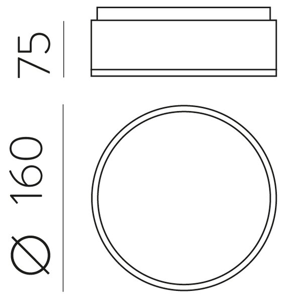 ACB Iluminacion Stropní LED svítidlo DINS, ⌀ 16 cm, 10W, CRI90, IP44, CCT switch 2700-3000K Barva: Nikl, Stmívání, řízení: ON/OFF (bez stmívání)
