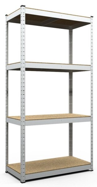 Kovový regál 160x80x40cm, zinkovaný, 4-policový, nosnost 700kg SMARTREGALY
