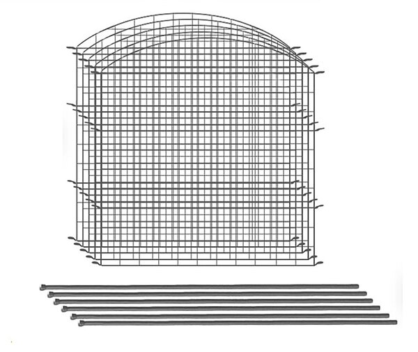 Oplocení jezírka s obloukem – cca 390 x 78,5 cm – antracitová barva