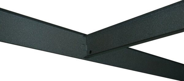 Kovový regál 150x70x30cm, lakovaný - černý, 4-policový, nosnost 700kg SMARTREGALY