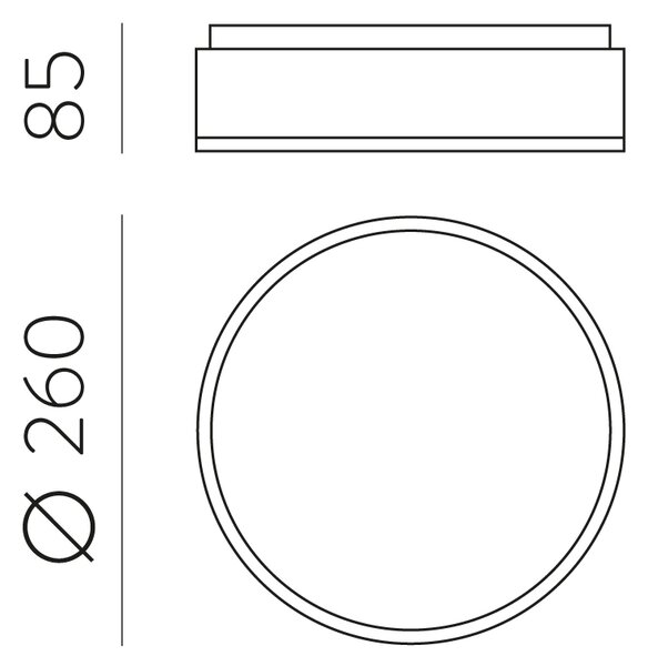 ACB Iluminacion Stropní LED svítidlo DINS, ⌀ 26 cm, 2xE27 15W, IP44 Barva: Bílá