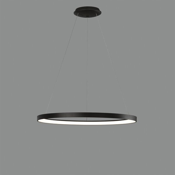 ACB Iluminacion Závěsné LED svítidlo GRACE, ⌀ 58 cm, 50W, CRI90 Barva: Černá, Teplota světla: 4000K - denní bílá, Stmívání, řízení: ON/OFF (bez stmívání)