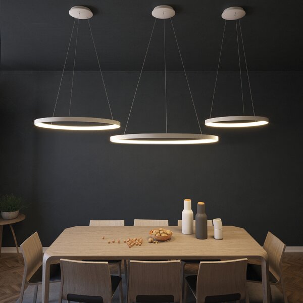 ACB Iluminacion Závěsné LED svítidlo GRACE, ⌀ 78 cm, 80W, CRI90 Barva: Černá, Teplota světla: 4000K - denní bílá, Stmívání, řízení: ON/OFF (bez stmívání)