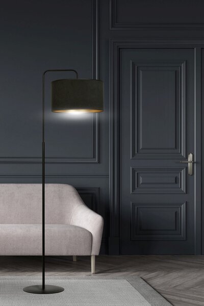 Emibig Hilde stojací lampa 1x15 W černá-zlatá 1054/LP1