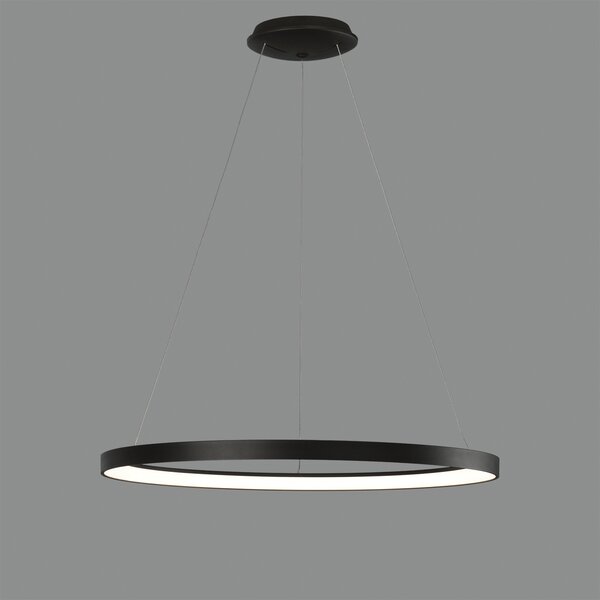 ACB Iluminacion Závěsné LED svítidlo GRACE, ⌀ 78 cm, 80W, CRI90 Barva: Černá, Teplota světla: 4000K - denní bílá, Stmívání, řízení: ON/OFF (bez stmívání)