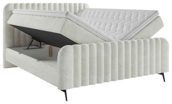 AMERICKÁ POSTEL, 180/200 cm, béžová MID.YOU - Postele s úložným prostorem, Online Only