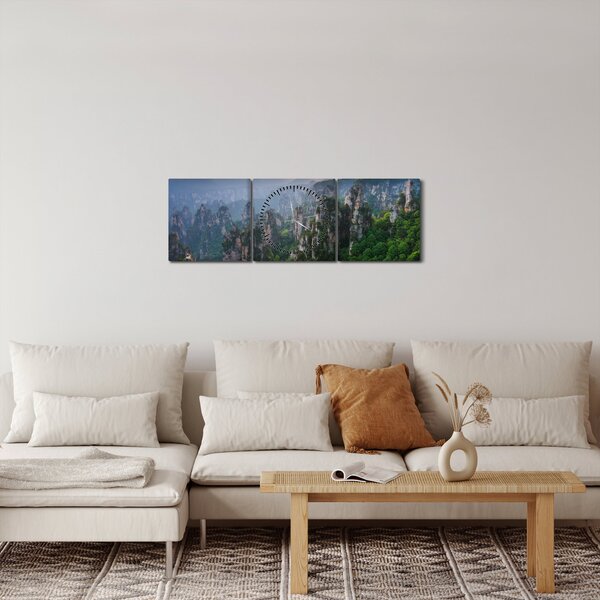 Obraz - Národní lesní park Zhangjiajie (s hodinami) (90x30 cm)
