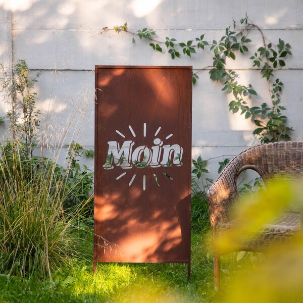Zahradní Paraván z Ušlechtilé Rzi „Moin” 120x50 cm Dekorativní Kryt