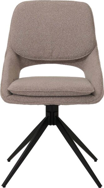 Sada 6 jídelních židlí HWC-N73, kuchyňská židle, otočná s automatickým vrácením, tkanina/textil boucle (540g/m²) Oeko-Tex béžová