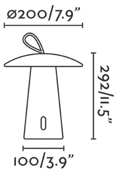 FARO TASK LED, bílá přenosná stolní lampa