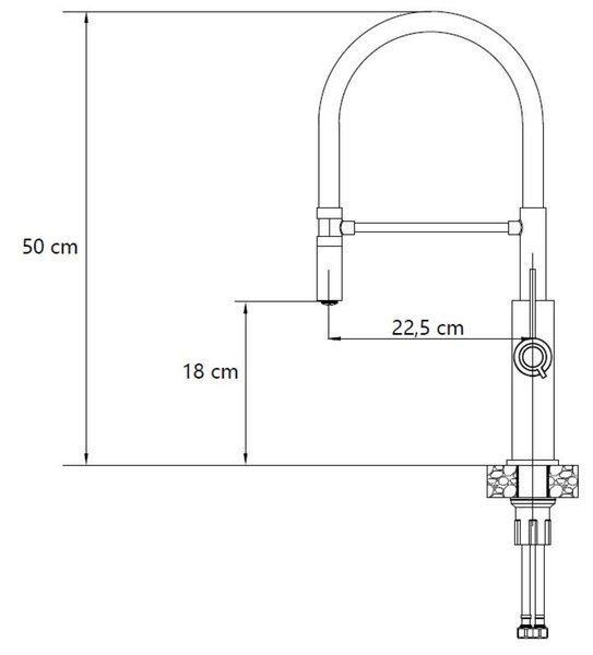 Quadron Gemma kuchyňská baterie stojící černá 3623501_BLM
