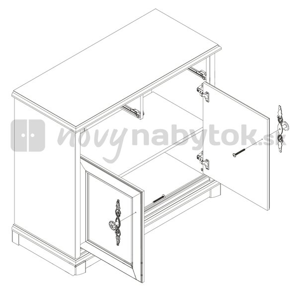 Komoda BRW KENT EKOM 2D2S (Kaštan)