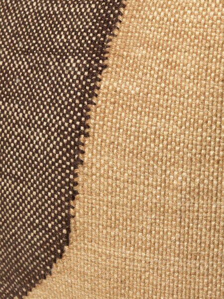 Ferm Living Pouf Forene Square, tan/chocolate
