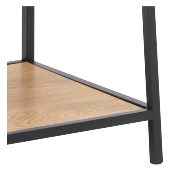 Regál v dekoru dubu v černo-přírodní barvě 77x175 cm Seaford – Actona