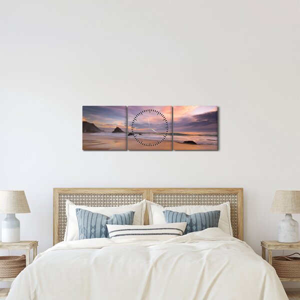 Obraz - Praia da Adraga (s hodinami) (90x30 cm)
