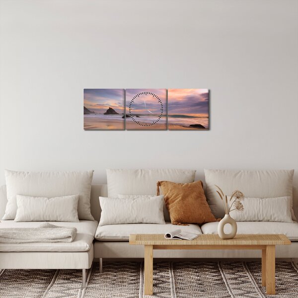 Obraz - Praia da Adraga (s hodinami) (90x30 cm)