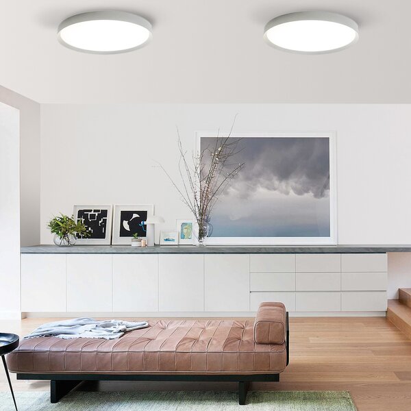 ACB Iluminacion Stropní LED svítidlo MINSK, ⌀ 40 cm, 22W, CRI90 Barva: Černá, Teplota světla: 3000K - teplá bílá, Stmívání, řízení: ON/OFF (bez stmívání)