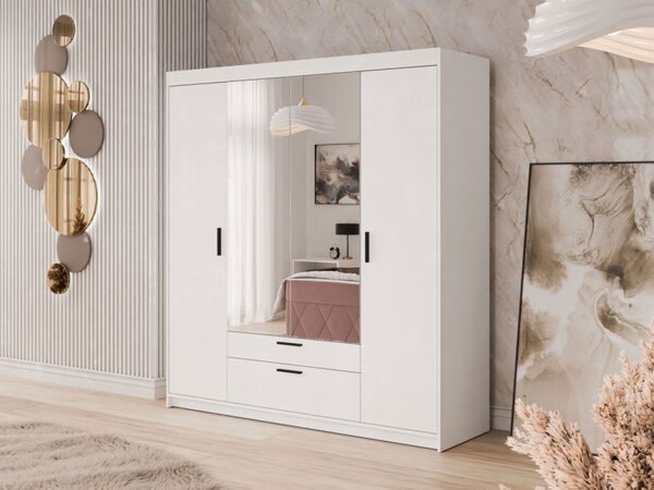 Šatní skříň se zrcadlem Melen 4D, Barva: dub olejový 5903211475399