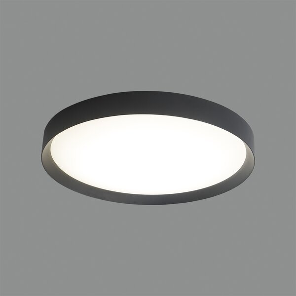 ACB Iluminacion Stropní LED svítidlo MINSK, ⌀ 40 cm, 22W, CRI90 Barva: Černá, Teplota světla: 3000K - teplá bílá, Stmívání, řízení: ON/OFF (bez stmívání)