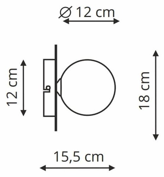 Light Prestige Roma nástěnné svítidlo 1x5 W bílá-zlatá LP-1345/1WGD
