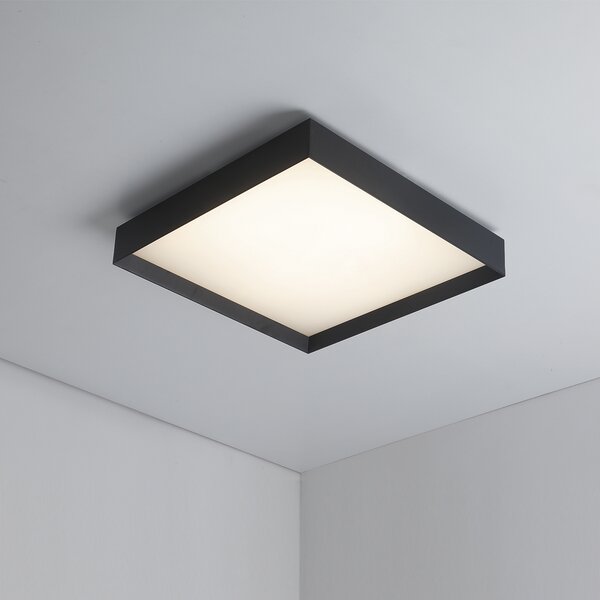 ACB Iluminacion Stropní LED svítidlo MUNICH, š. 40 cm, 26W, CRI90 Barva: Černá, Stmívání, řízení: ON/OFF (bez stmívání)