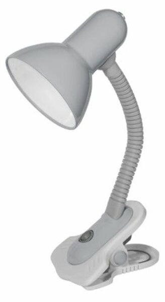 Kanlux SUZI stolní lampa stříbrná HR-60-SR max.1x60W E27 s klipem 07150