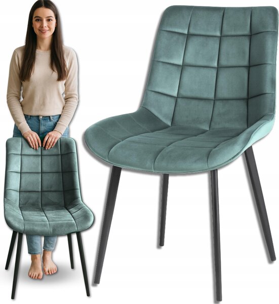 Omna | Jídelní židle Veluform Lux - Tyrkysová - Elegantní design - Pohodlná a moderní