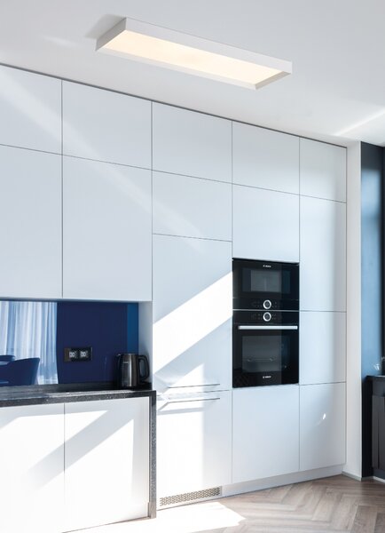 ACB Iluminacion Stropní LED svítidlo MUNICH, š. 90 cm, 36W, CRI90 Barva: Černá, Teplota světla: 3000K - teplá bílá, Stmívání, řízení: ON/OFF (bez stmívání)