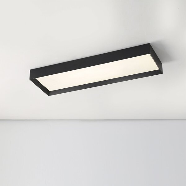ACB Iluminacion Stropní LED svítidlo MUNICH, š. 90 cm, 36W, CRI90 Barva: Černá, Teplota světla: 3000K - teplá bílá, Stmívání, řízení: ON/OFF (bez stmívání)