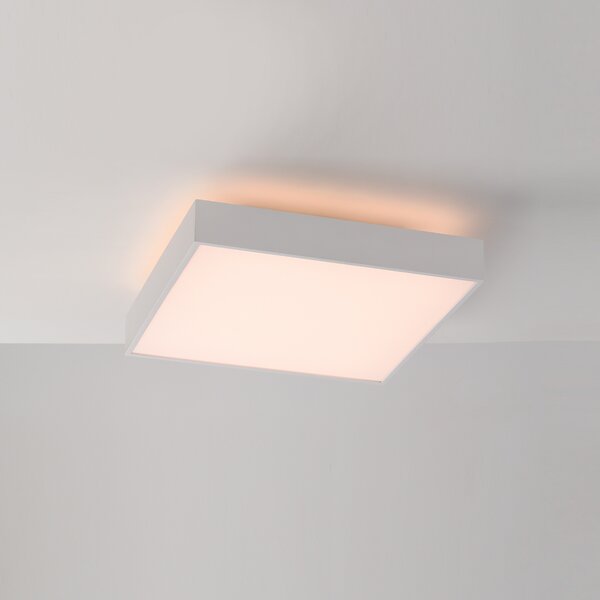ACB Iluminacion Stropní LED svítidlo OPORTO, š. 40 cm, 40W + 5W, CRI90, CCT switch 2700-3000K Barva: Bílá, Stmívání, řízení: ON/OFF (bez stmívání)