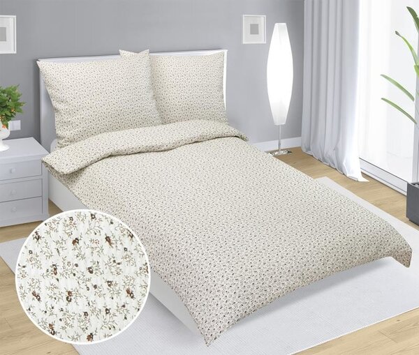 Bellatex Povlečení krepové 140x200, 70x90 cm Kvíteček
