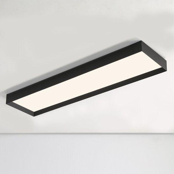 ACB Iluminacion Stropní LED svítidlo MUNICH, š. 120 cm, 55W, CRI90 Barva: Černá, Teplota světla: 3000K - teplá bílá, Stmívání, řízení: ON/OFF (bez stmívání)