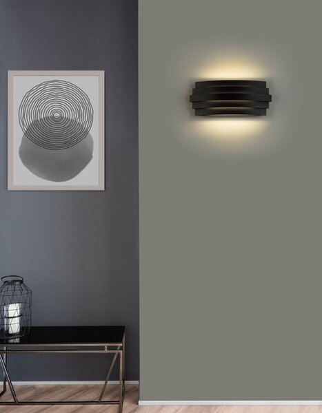 ACB Iluminacion Nástěnné LED svítidlo LUXUR, š.30 cm, 20W, CRI90, CCT switch 2700-3000K Barva: Zlatá, Stmívání, řízení: DALI/PUSH