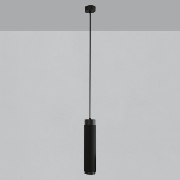 ACB Iluminacion Závěsné LED svítidlo LUX, ⌀ 6 cm, 13W, CRI90 Barva: Černá, Stmívání, řízení: DALI/PUSH