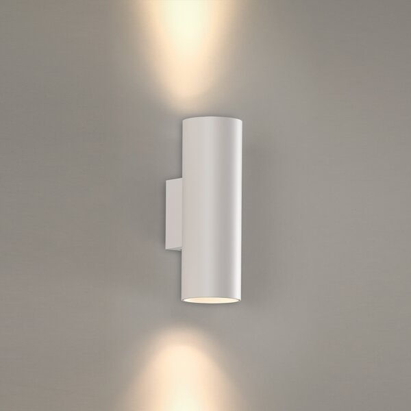 ACB Iluminacion Nástěnné LED svítidlo PIPE, v. 18 cm, 2x6W, CRI90 Barva: Černá, Stmívání, řízení: DALI/PUSH
