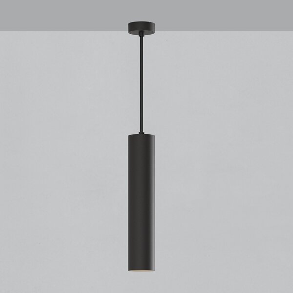 ACB Iluminacion Závěsné LED svítidlo PIPE, v. 30 cm, 12W, CRI90 Barva: Černá, Stmívání, řízení: DALI/PUSH
